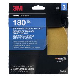 STIKIT GOLD DISCS 6" P180 5/PK